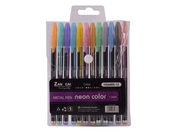 Metallic 12-Piece Gel Pens