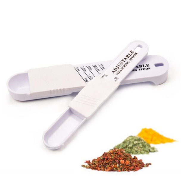 5 Sets Creative Gadgets Adjustable Plastic Measuring Spoons Seasoning Combination Measuring Spoon