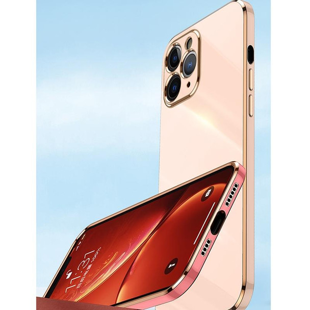 iPhone 11 Pro XINLI Straight 6D Plating Gold Edge TPU Shockproof Case (Hawthorn Red)
