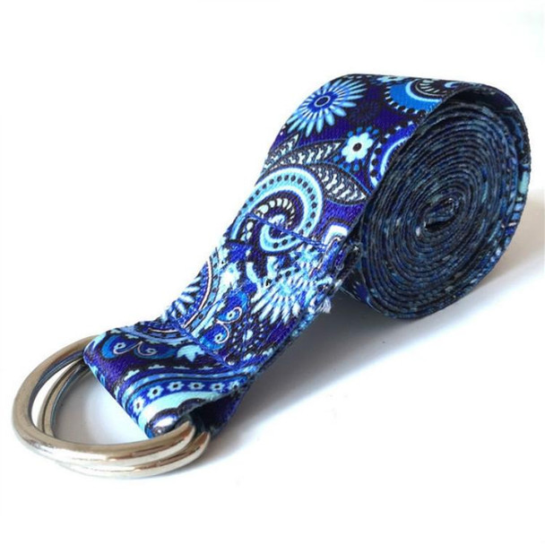 Color Pattern Stretch Band Yoga Stretch Band, Size: 185 x 3.8cm(Blue)