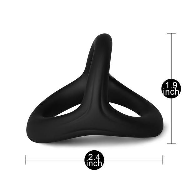 3 in 1 Ultra Soft Cock Ring for Erection Enhancing - Type I