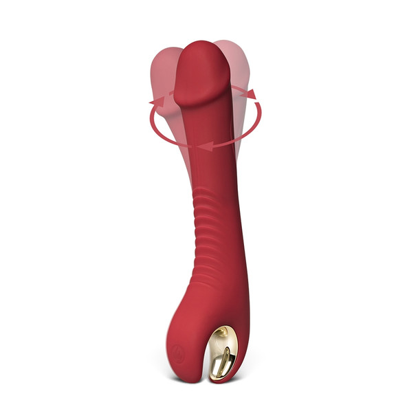 8-Speed Penis Shape Vibrator with Rotation Function
