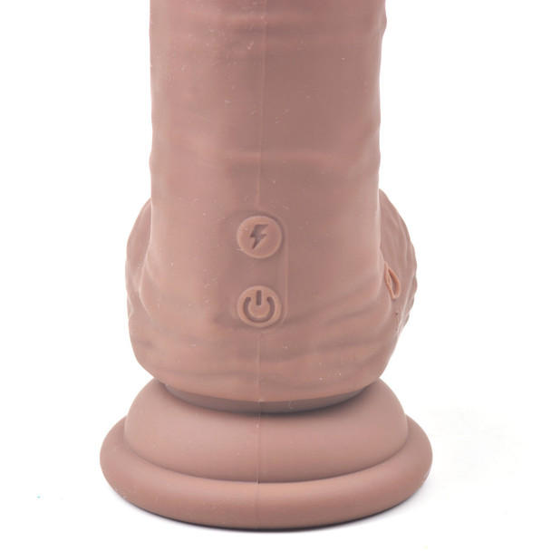 10 Functions Silicone Rechargeable Vibrating and Rotating - Brown
