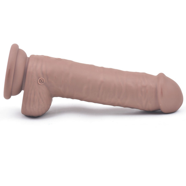 10 Functions Silicone Rechargeable Vibrating and Rotating - Brown