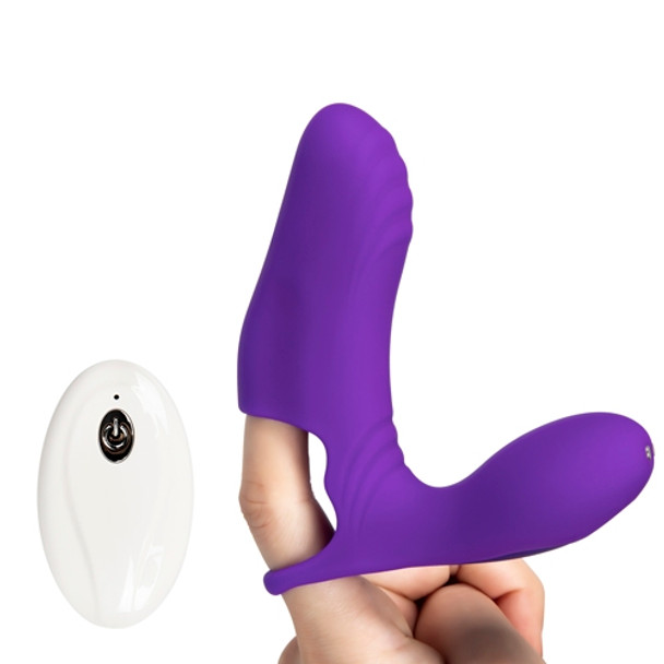 Remote Control 10-Speed Rechargeable Silicone Finger Vibrator