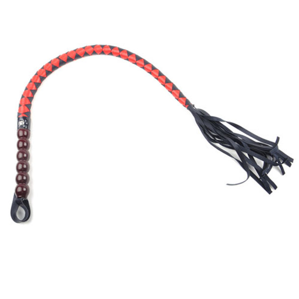 Black and Red Whip - 85CM