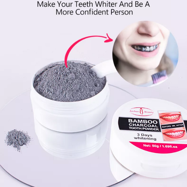 Combo Of 2  Bamboo Charcoal Teeth Powder