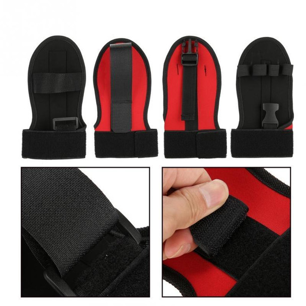 Rehabilitation Fixed Auxiliary Special Gloves Hemiplegia Training Equipment, Style:Paste Buckle Type