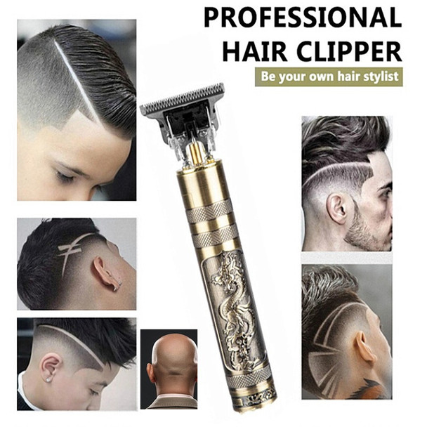 Professional Hair Clipper USB Charger Electric Hair Trimmer Men Razor - Dragon