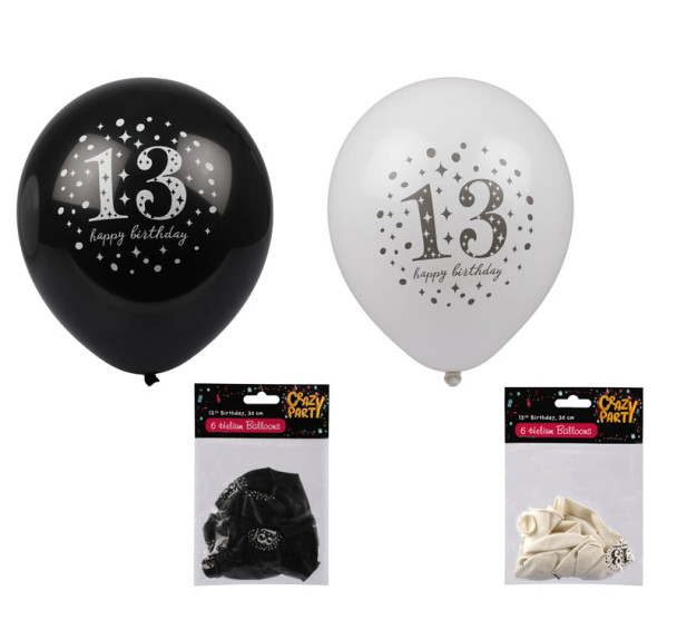 6pc Milestone Helium Balloons F-01