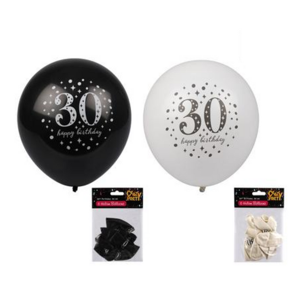 6pc Milestone Helium Balloons F-01