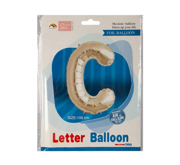 Helium Silver Foil Letter Balloon F-04