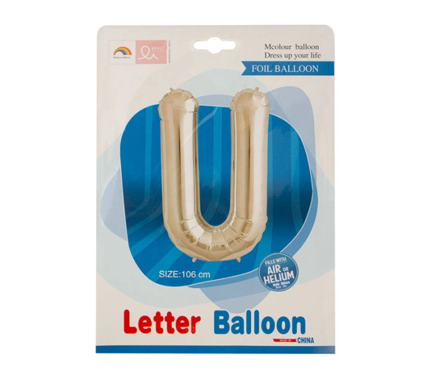 Helium Silver Foil Letter Balloon F-04