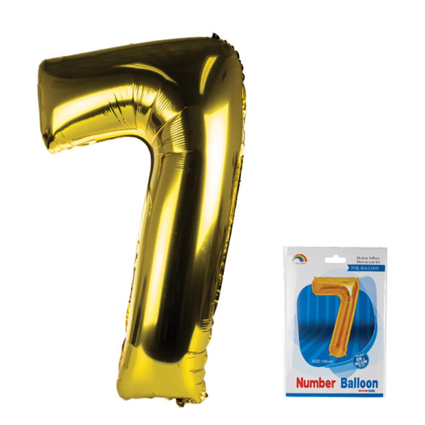 Gold Helium Number Balloon F-04