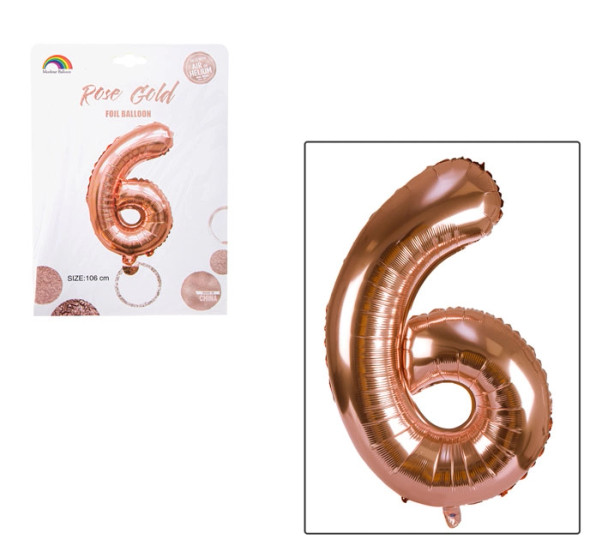 Rose Gold Helium Number Balloon F-04