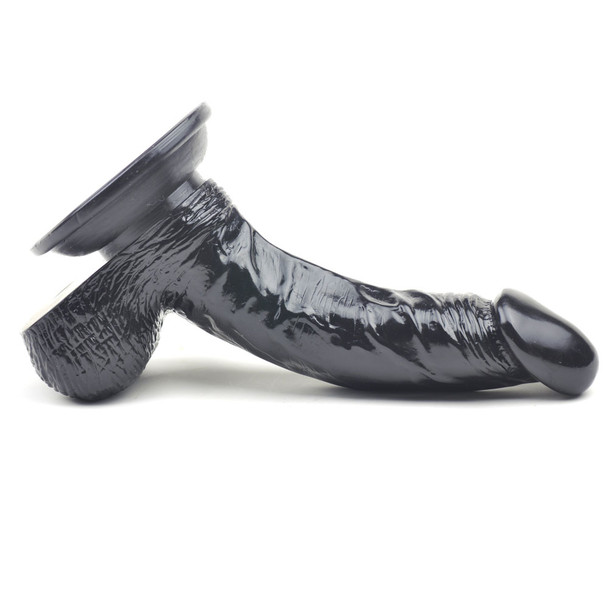 Realistic Dildo with Balls 16.5CM - Black