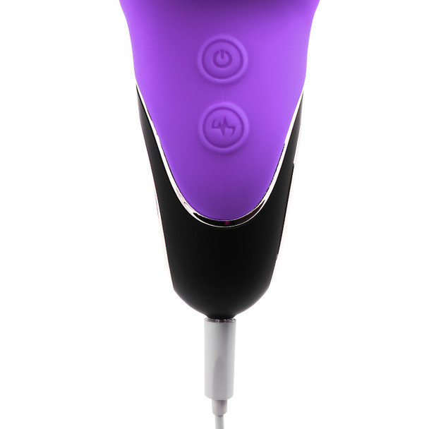 9 Speed Rechargeable Thrusting Rabbit Vibrator with Rotation - Purple
