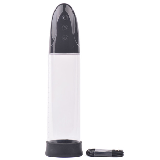 USB Port Rechargeable 3 Speeds Automatic Penis Pump with Black Sleeve