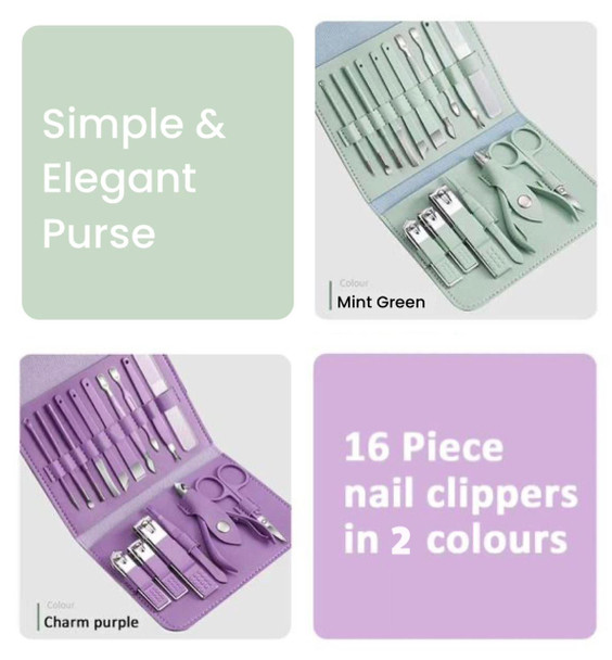 16 Piece Nail Clipper Set