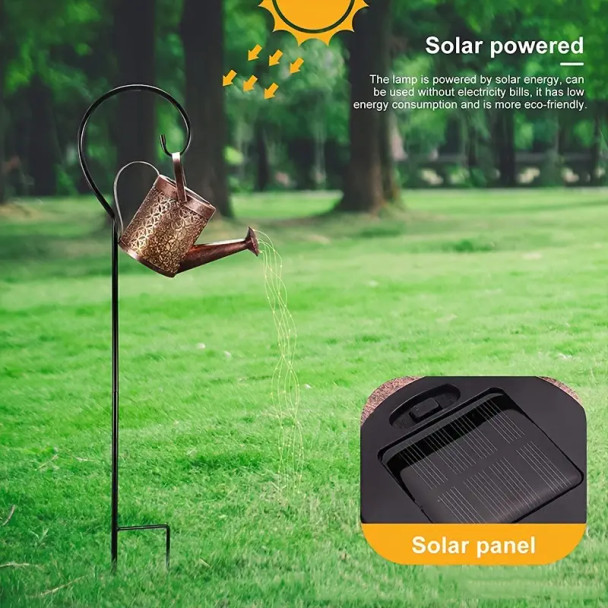 Solar-Powered Garden Shower Light