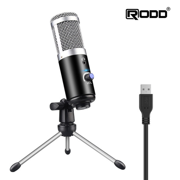AK-5 Condenser Microphone USB Port Studio Mic Professional Recording PC Mic for Live-streaming Online Conference