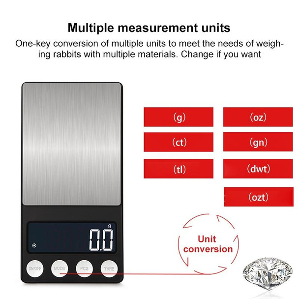 High-Precision Electronic Scale Mini Portable Jewellery Medicine Scale, Style:100g/0.01g