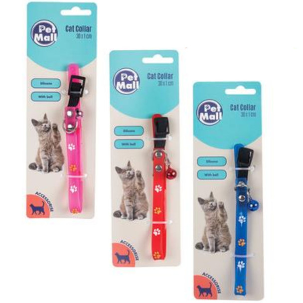 Pet Cat Collar Silicone 30x1cm ASSTD