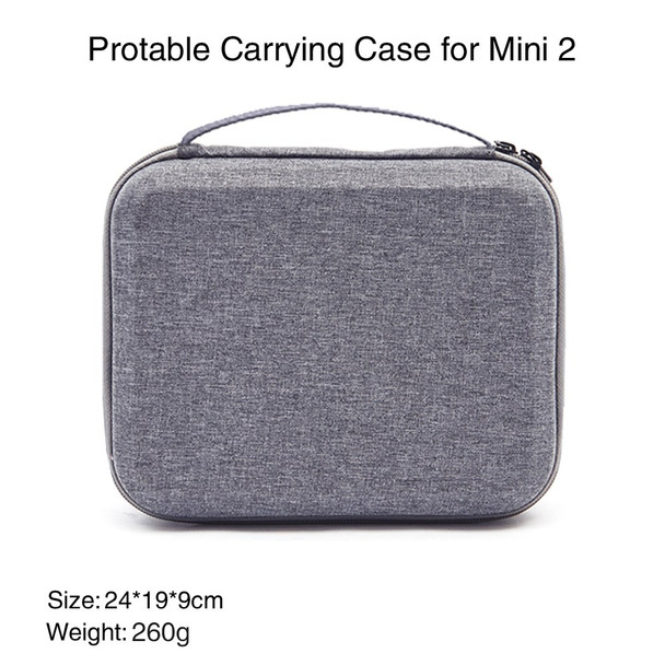 Portable Shockproof Handbag Carrying Case Storage Bag for DJI Mavic Mini 2 / Mini 2 SE Drone Remote Control Accessories - Grey / Black Liner