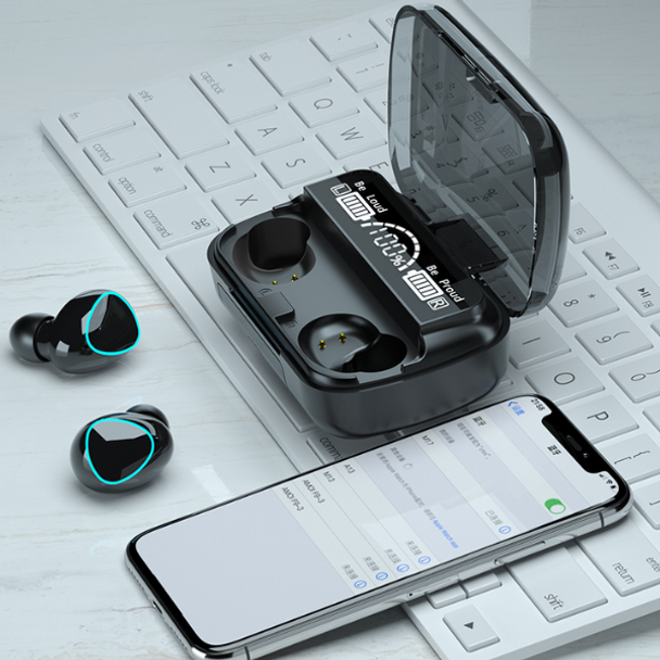 Wireless Bluetooth Earbuds with LED Display Charge Case