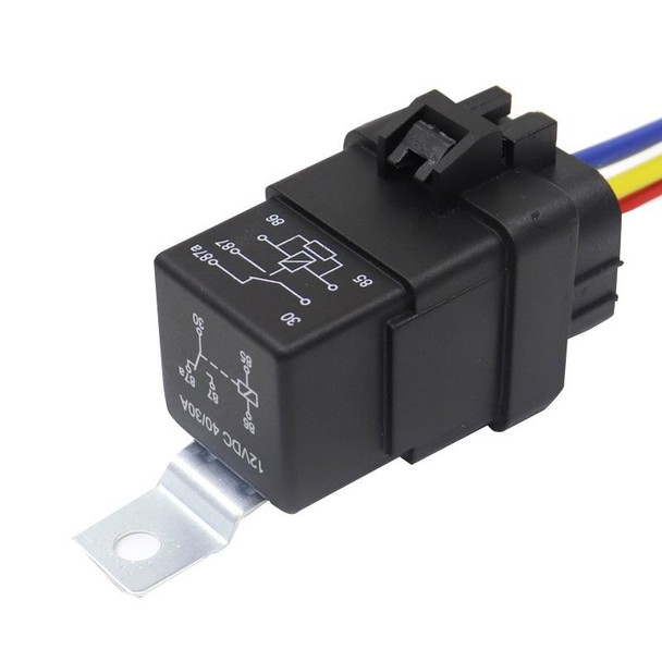 2 PCS 1040 5 Pin Waterproof Integrated Automotive Relay With Bracket, Rated voltage: 12V