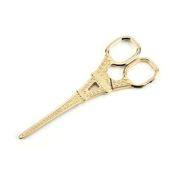 Stainless Steel Eiffel Tower Scissors Handmade Thread Tea Bag Scissors(Golden)