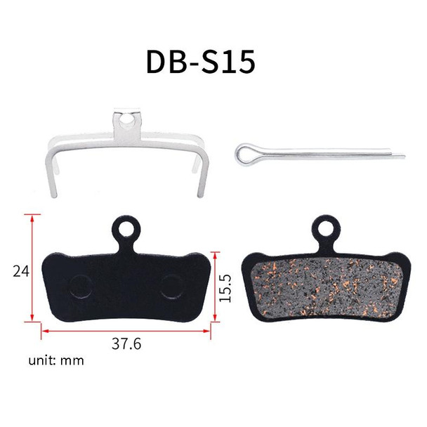 3 Pairs Mountain Bike Semi-Metallic Brake Pads M355 Oil Disc BB5 Resin Disc Brakes, Bagged(DB-S15)