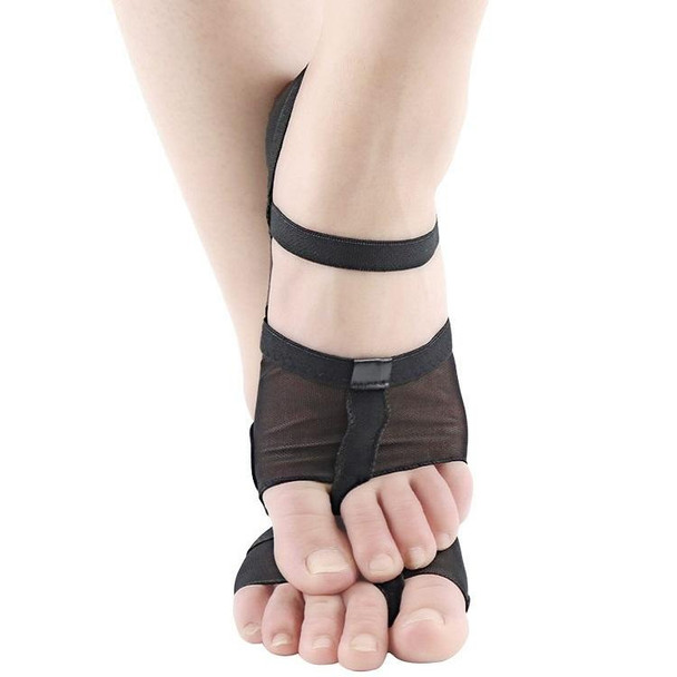 Dance Practice Shoes Soft-Soled Socks Gymnastics Foot Cover Semi-Truncated Foot Cover, Size: M (36-37)(Black )