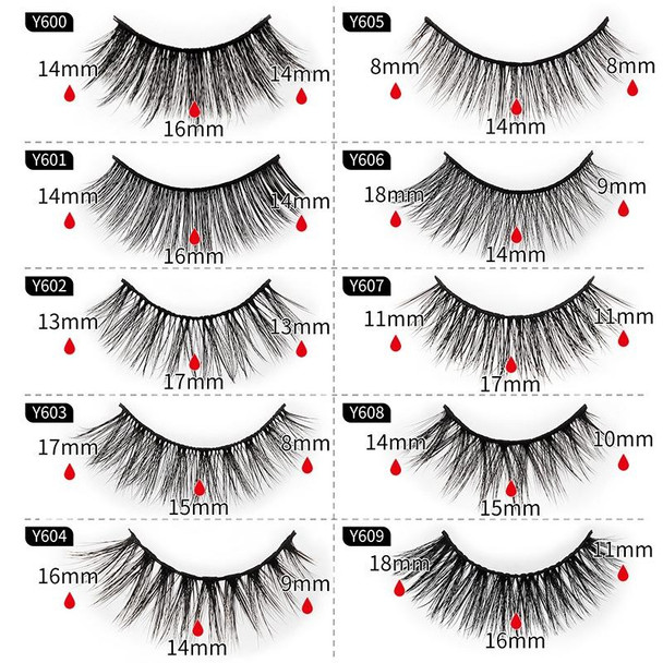 10 Pairs 3D Cat Eye False Eyelashes Naturally Thick And Fluffy Eyelashes(Y609)