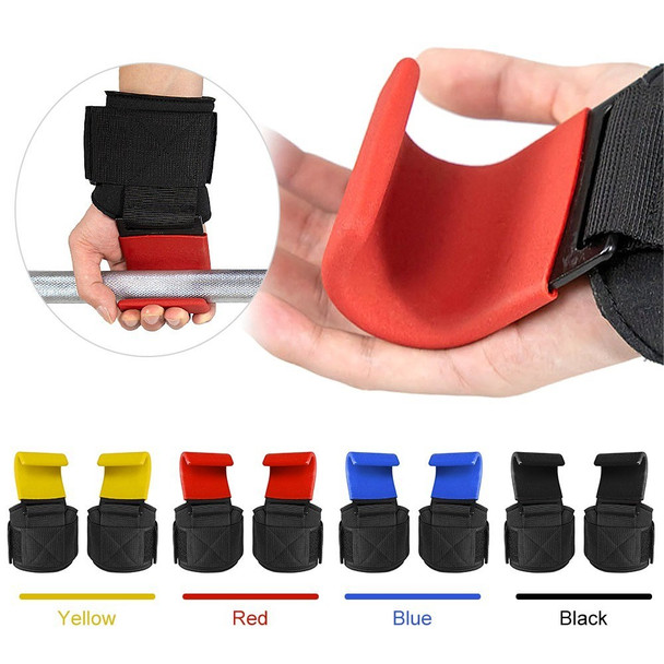 Weight Lifting Hooks Heavy Duty Lifting Wrist Straps Dumbbells Weightlifting Sports Gloves and Grip Pads for Deadlift Powerlifting Pull Up Bar - Black