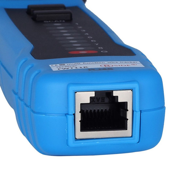 BSIDE FWT11 RJ11 RJ45 Cat5 Cat6 Telephone Wire Tracker Tracer Toner Ethernet LAN Network Cable Tester Detector Line Finder - Black/Blue