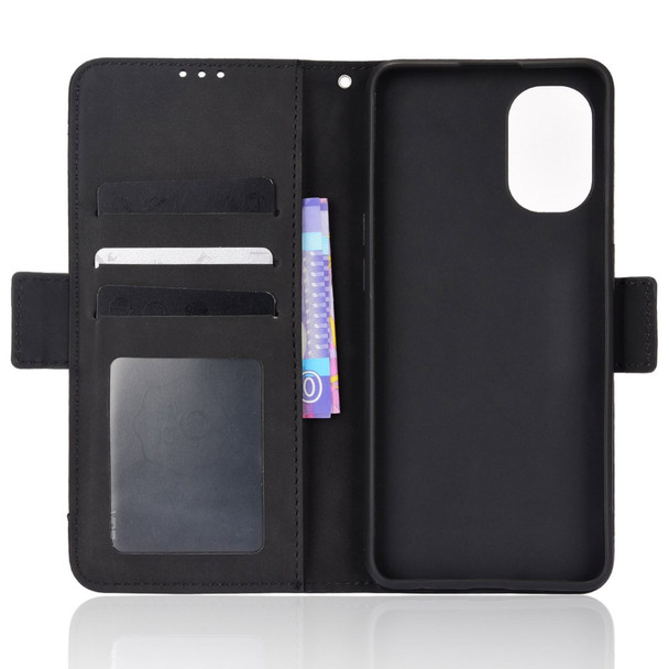 For OnePlus Nord N20 5G / Oppo Reno7 Z 5G / Reno7 Lite / A96 (China) / Reno8 Lite 5G / F21 Pro 5G / Reno8 Z 5G Multiple Card Slot PU Leather + TPU Full Protection Phone Cover with Stand Cash Pocket - Black