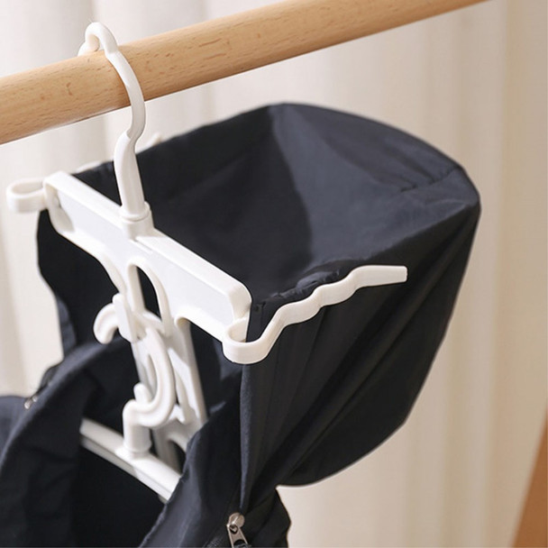 Foldable Hoodie Hanger Space Saving 360 Degree Rotating High-neck Clothes Rack Hook Hanger for Bedroom Closet Organizer - White