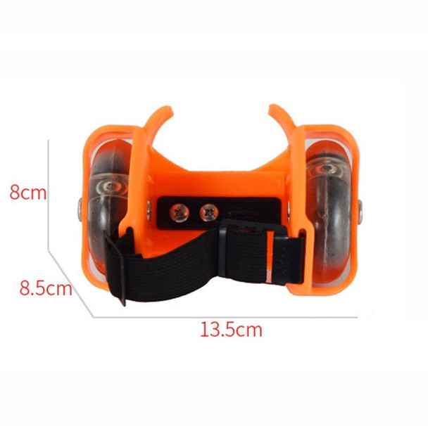 1 Pair Children Roller Skates Accessories Adjustable Three-color Luminous Wheel(Orange)