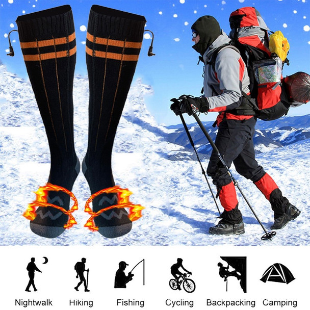 1 Pair Winter Boot Heated Socks Warm Socks Electric Heating Socks for Fishing Camping Hiking