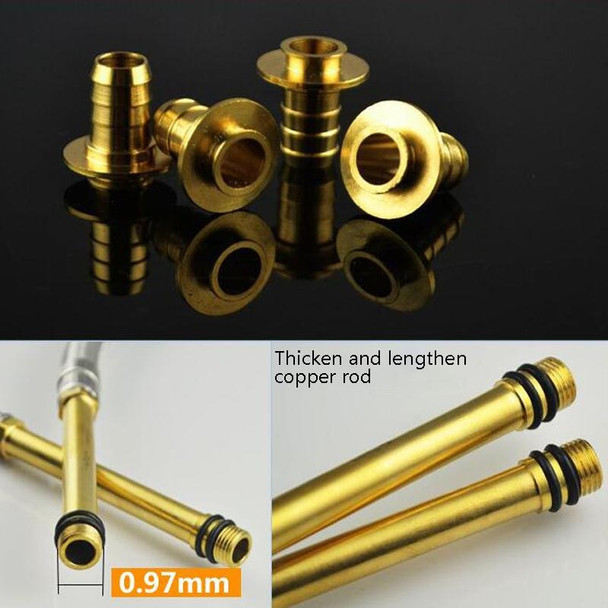 4 PCS Weave Stainless Steel Flexible Plumbing Pipes Cold Hot Mixer Faucet Water Pipe Hoses High Pressure Inlet Pipe, Specification: 100cm  1.8cm Copper Rod