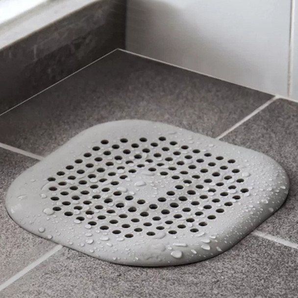 115706 Kitchen Sink Hair Filter Bathtub Anti-blocking Strainer Shower Floor Stopper (Flat Type) - Grey