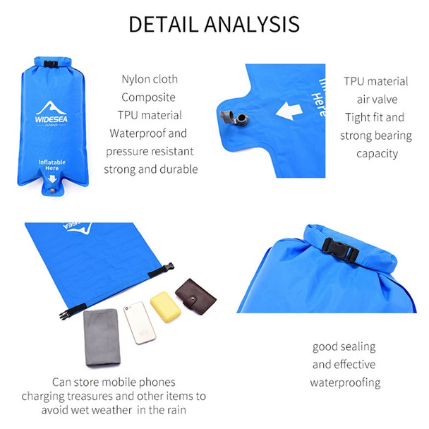 WIDESEA WSCM-999 Camping Portable Foldable Inflatable Air Bag for Outdoor Hiking Trekking - Blue