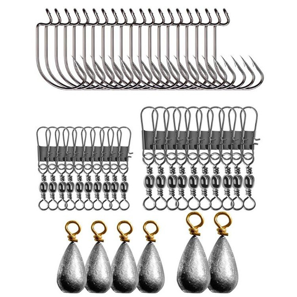 165 PCS / Set Road Squid Hook Accessories Set(026 Black Box)