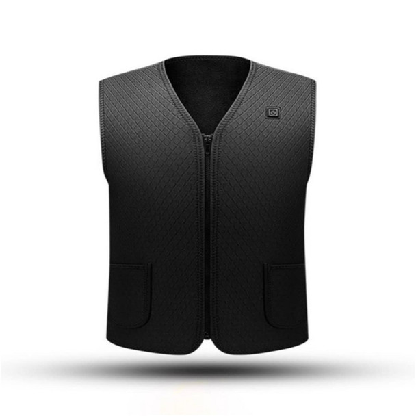 Men Heated Vest Winter Warm Heated Vest Heating Jacket Light USB Electric Warm Clothes for Outdoor Running Cycling Biking Driving Hiking(Battery Not Included) - L