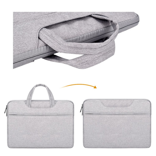 ST01 Waterproof Notebook Carrying Case Protective Bag Laptop Handbag for 15.6 Inch Laptop - Grey