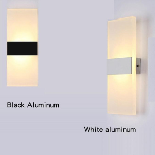Right Angle Black LED Bedroom Bedside Wall Aisle Balcony Wall Lamp, Size:2211cm(Warm Light)