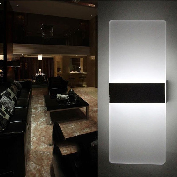 Right Angle Black LED Bedroom Bedside Wall Aisle Balcony Wall Lamp, Size:2211cm(White Light)