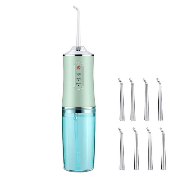 6886 Dental Flusher Water Dental Floss Portable Household Teeth Oral Cleaning Dental Scaler, Band Width: 8 Heads(Green)