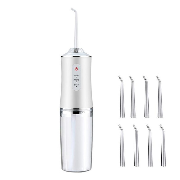 6886 Dental Flusher Water Dental Floss Portable Household Teeth Oral Cleaning Dental Scaler, Band Width: 8 Heads(White)